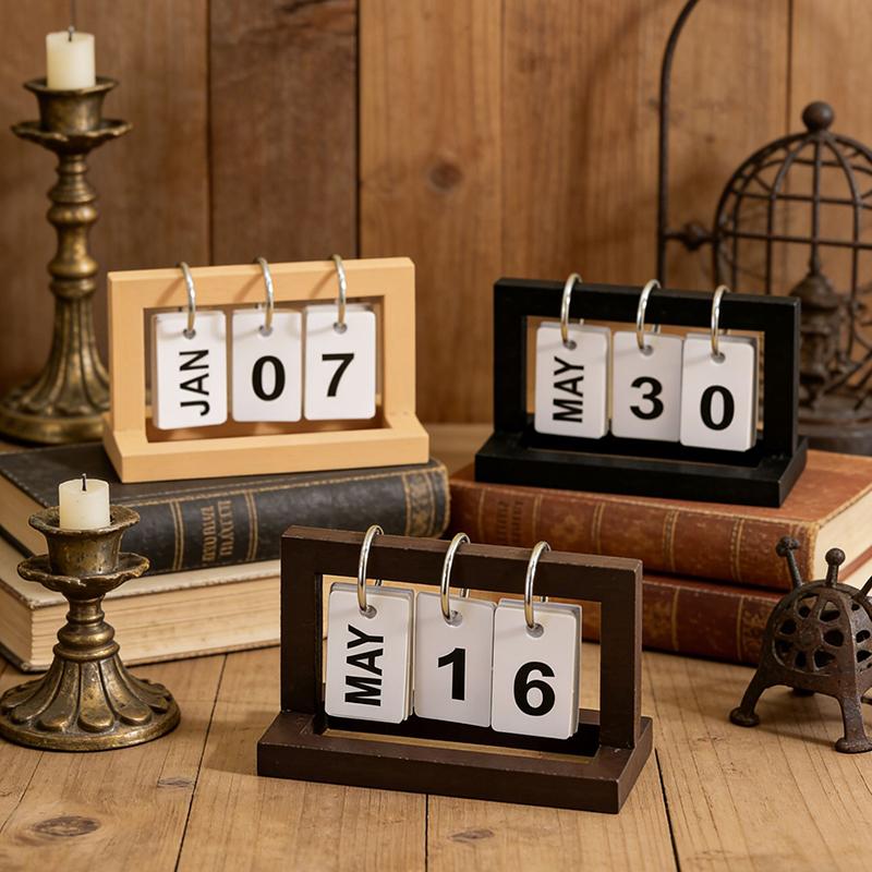 Office Desk Tech Accessories - 【M】Mini-kalender Bureau-decoratie Decoratieset Staande bureaukalender Werkbureaudecoratie