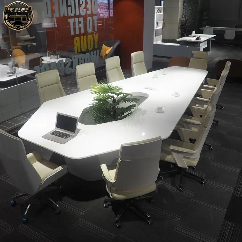 Office Tech Room - Modern wit hightech smart kantoor meubilair