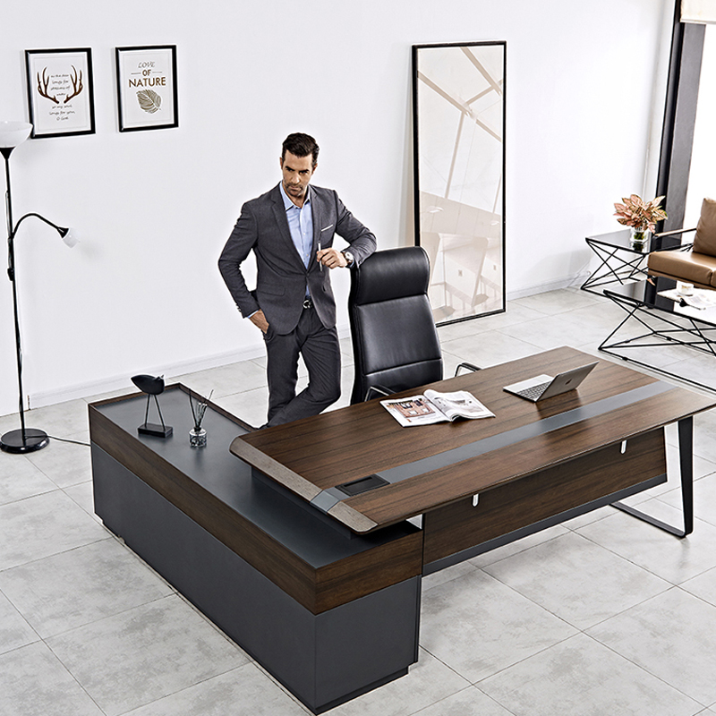 Office Tech Design - Modern luxe houten bureau werkstation tafelontwerpen