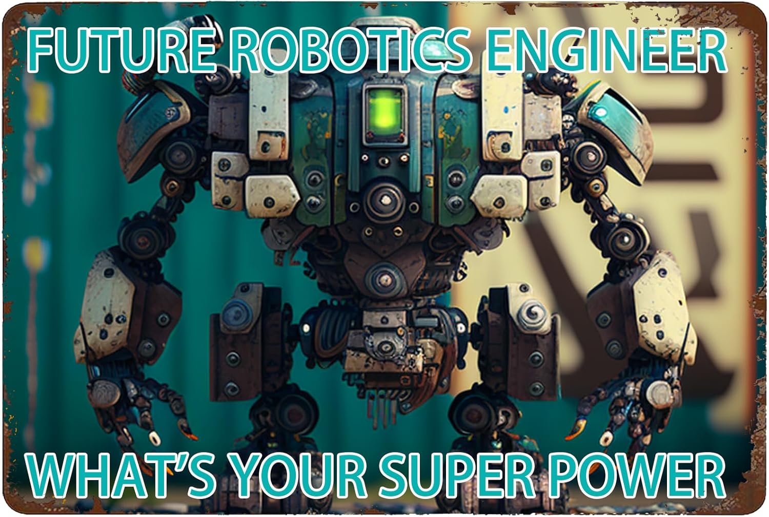 Tech Office Engineer - Robotica-ingenieur metalen bord - wandplaat voor