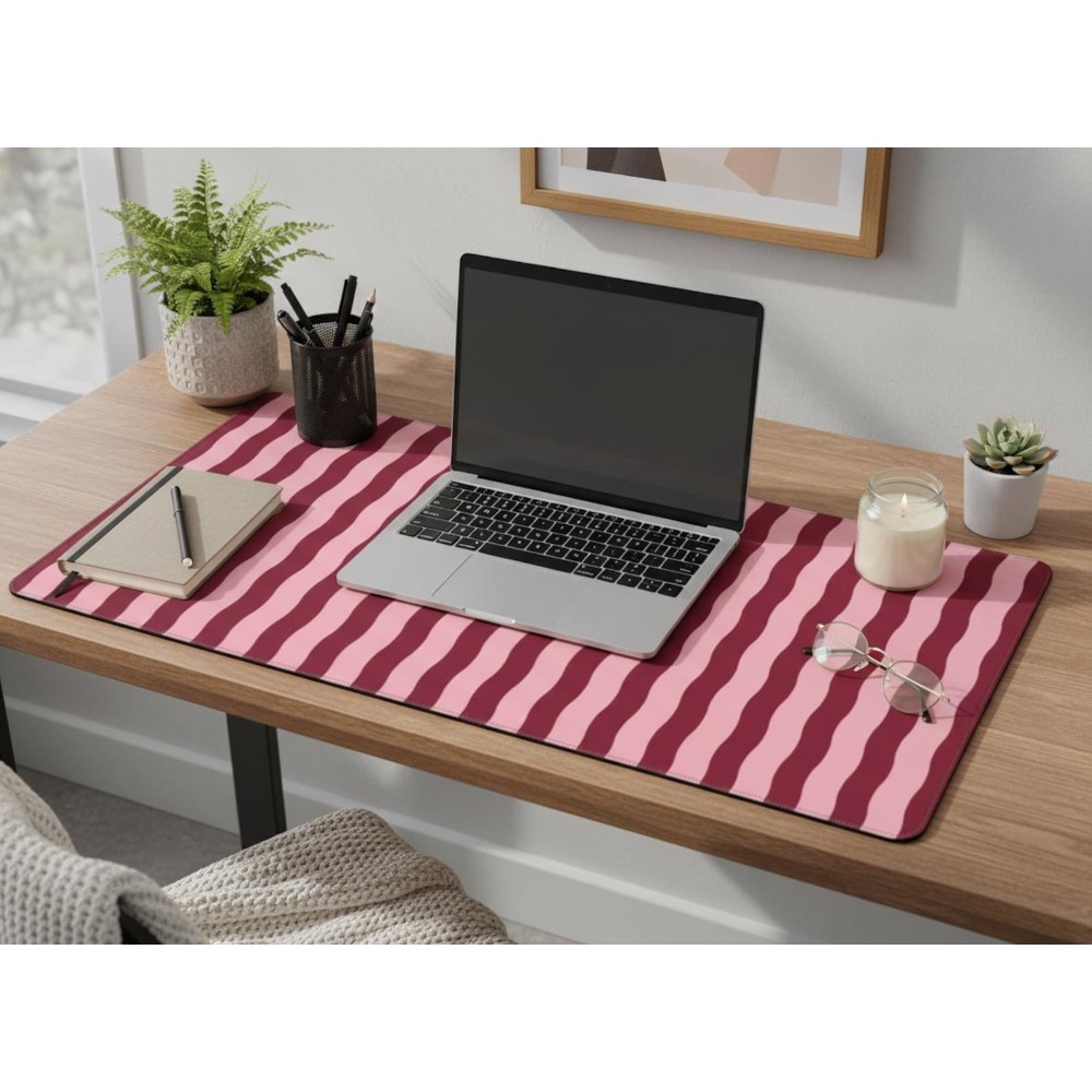 Roze bordeauxrode golvende lij - Office Desk Tech Accessories recensie en prijs